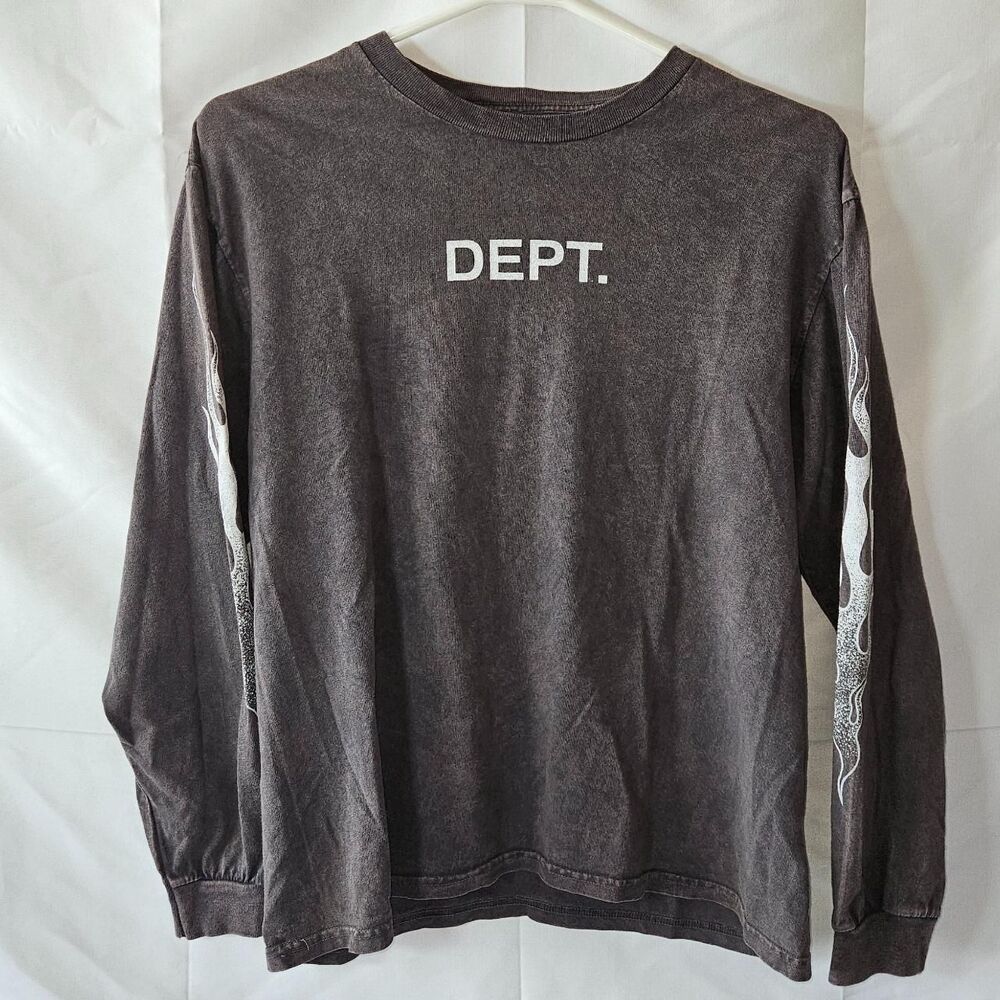 Gallery-dept Men's Grey and Brown T-shirt